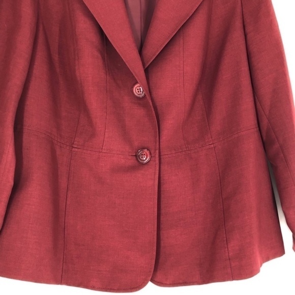 Jones Studio red Suit Blazer Jacket - Picture 3 of 9